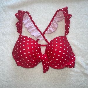 Push up halter Polka dot Bikini top